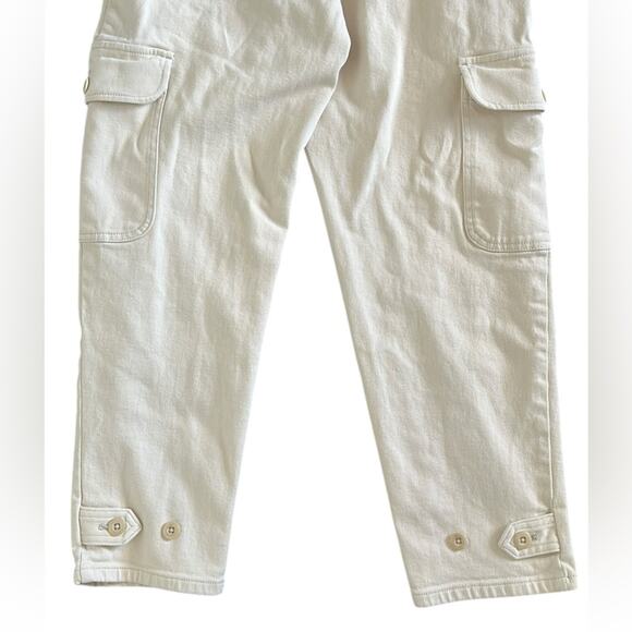 Aritzia Wilfred Free Modern Cargo Pants Off White Button Fly Women’s Size 2 - Picture 10 of 15